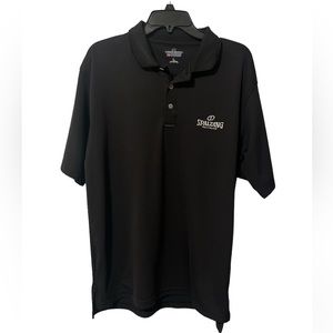 Men’s Black Spalding Polo